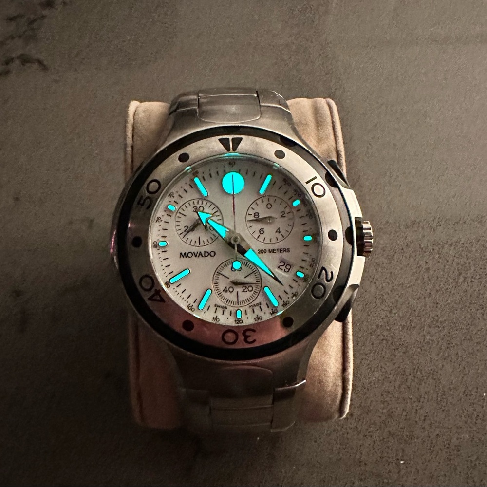 Movado Series 800 White Chronograph